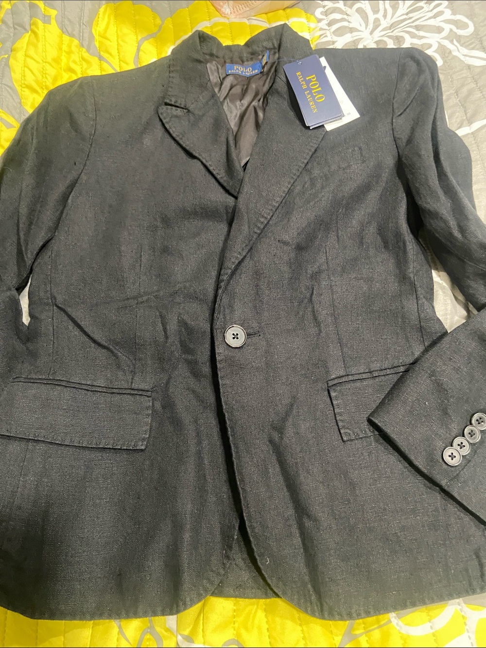 Polo by Ralph Lauren Black Blazer with Navy Label